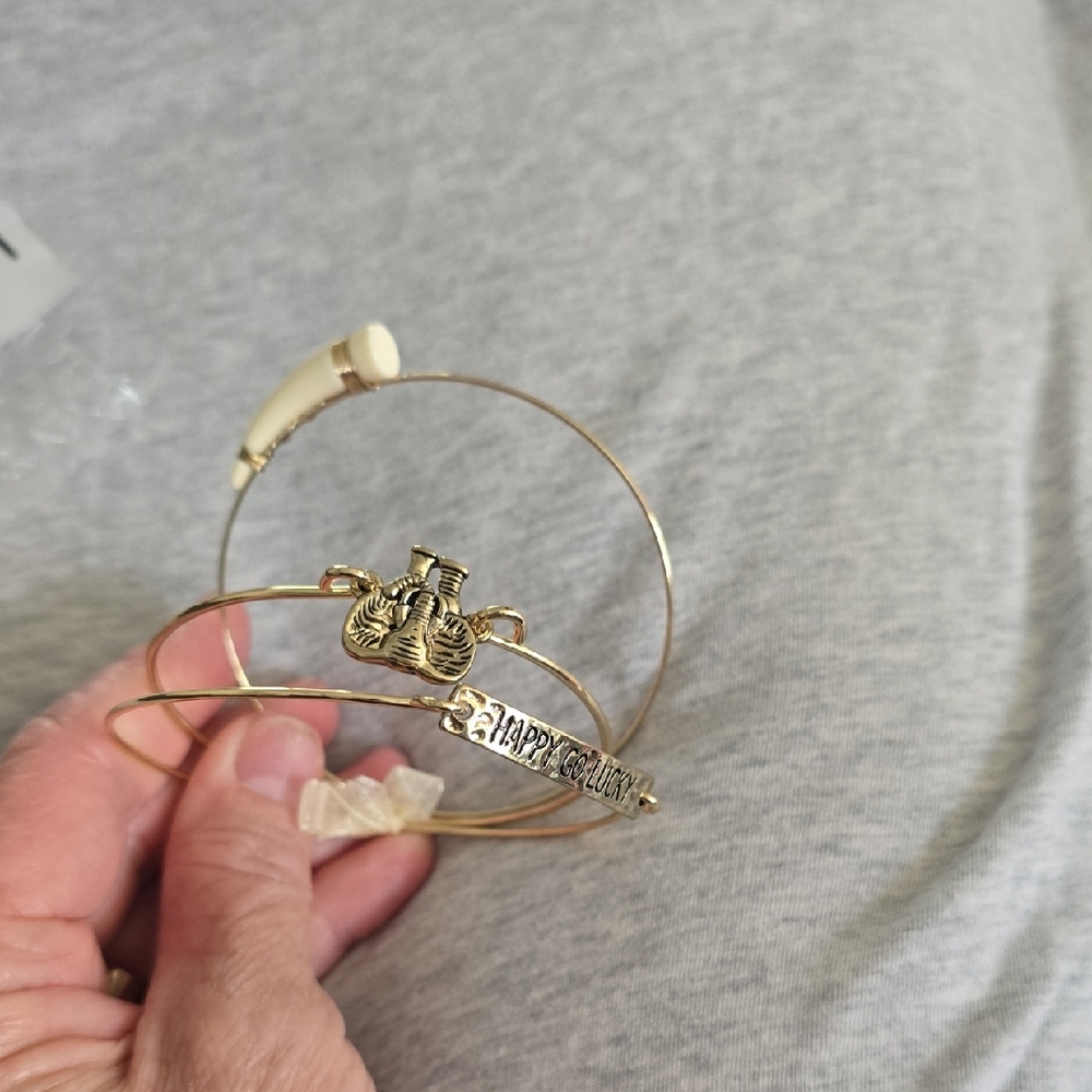 NEW Gold Boxing Glove Bangle Bracelet